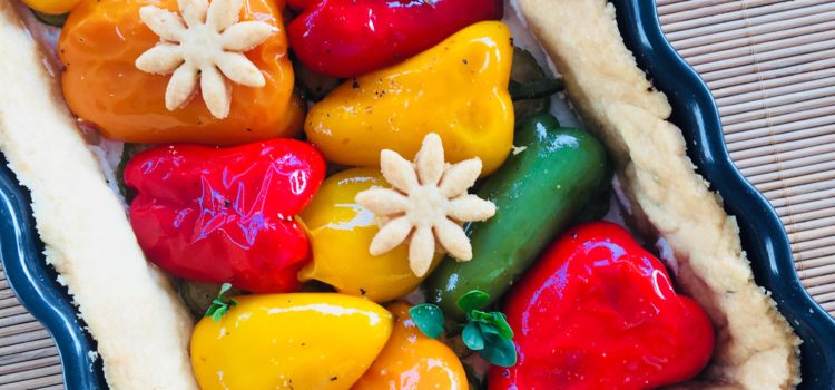 Tarte aux mini légumes : poivrons et courgettes