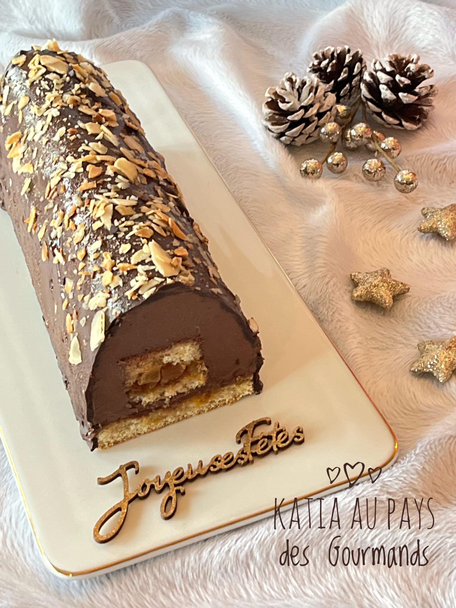 Buche choco oranges et clémentines confites